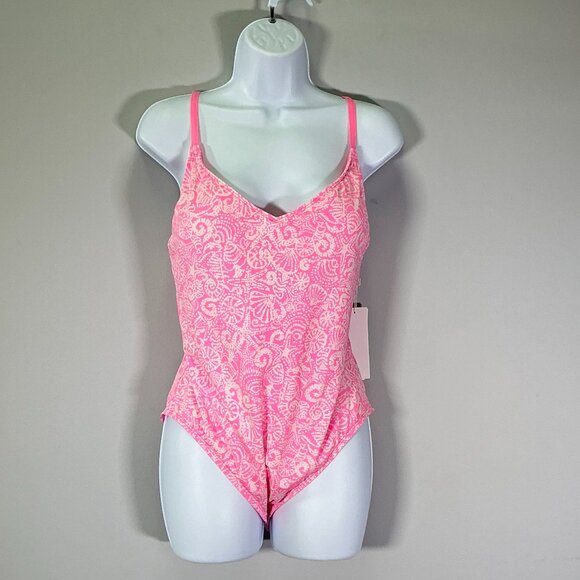 Lilly Pulitzer Klynn Women's Size 14 Rousseau Pink One-Piece Swimsuit NWT - Picture 1 of 4